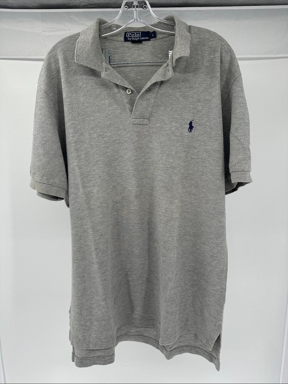 Polo by Ralph Lauren Grey Short Sleeve Polo with Navy Pony